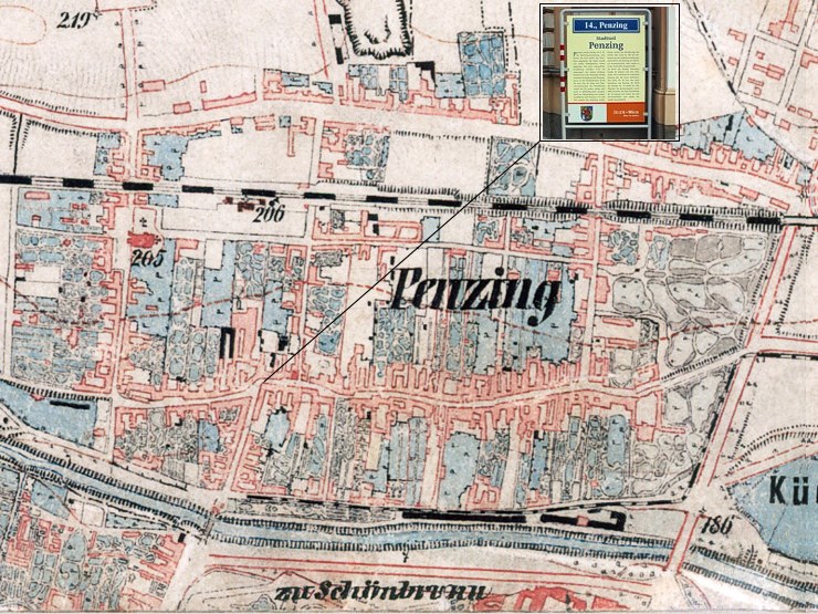 Penzing im Jahre 1872
