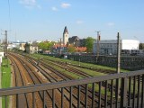 Penzinger Bahnhof, Pfarrkirche und Rampe auf die Ameisbr�ckee